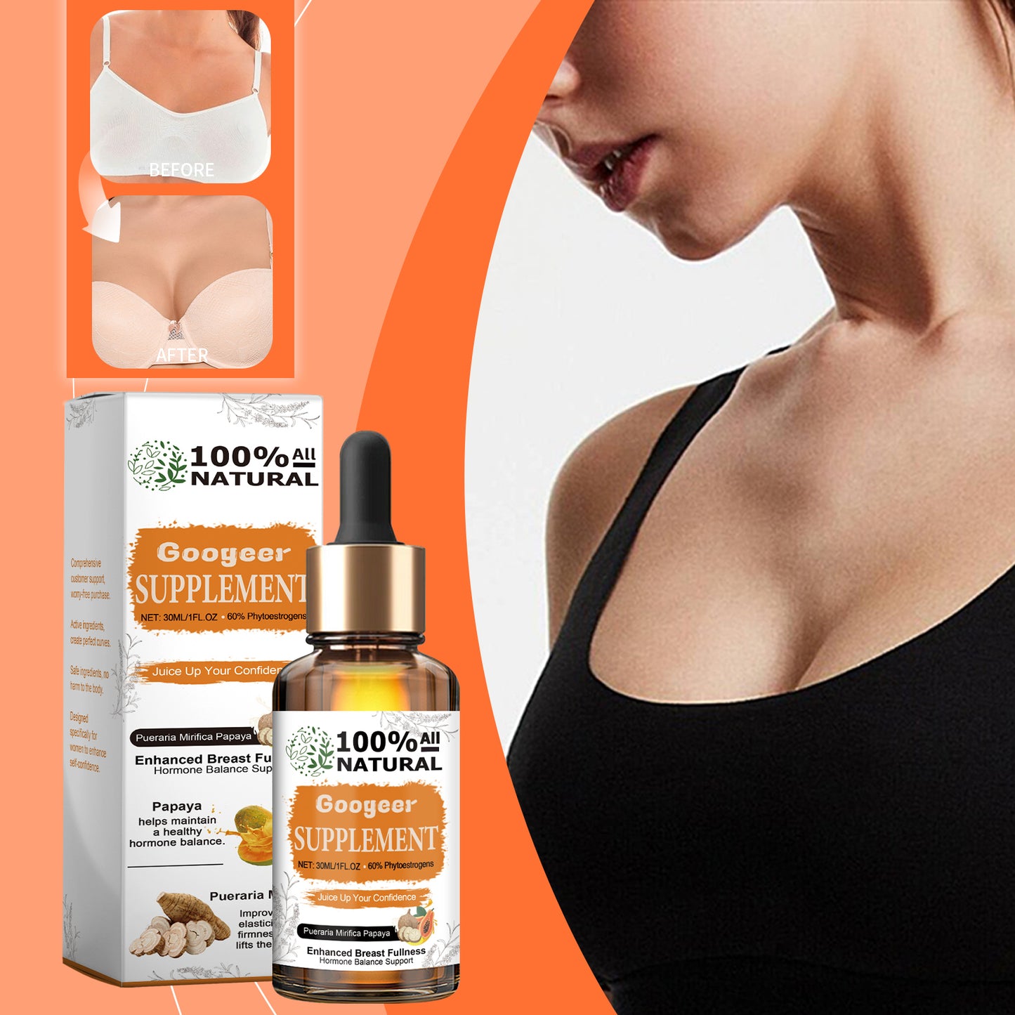 Papaya Supplement Capsules Digestive Enzymes Support Gut Health Detox