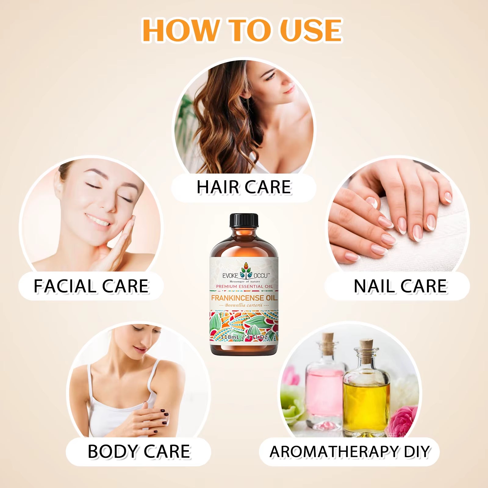 Premium Frankincense Essential Oil (118ML/4 Fl. Oz) for Diffusers, Massage, Skin and Hair Care, Candle and Soap Making