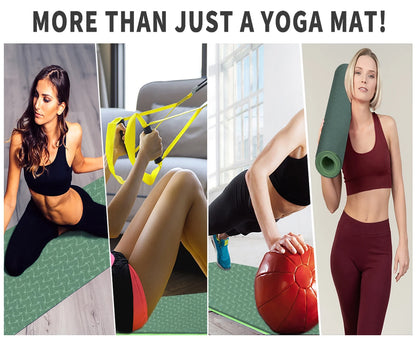 Elevate Your Practice with the Eco-Friendly 8mm TPE Non-Slip Yoga Mat - Perfect for Yoga, Pilates, and Workouts