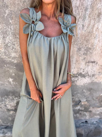 Summer Solid Color Lace Fashion Dress Women