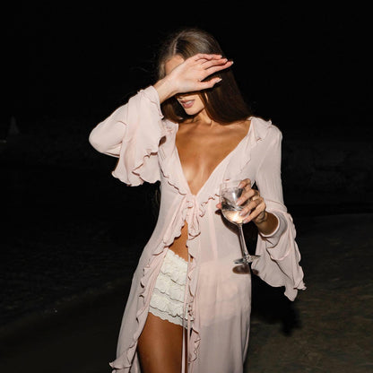 Hanfu Long Robe European And American Bikini Sun Shield