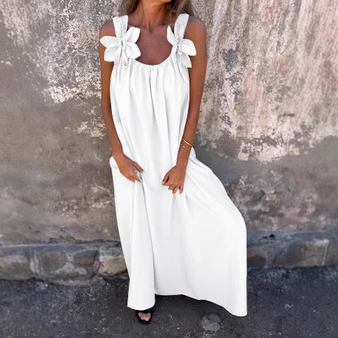 Summer Solid Color Lace Fashion Dress Women