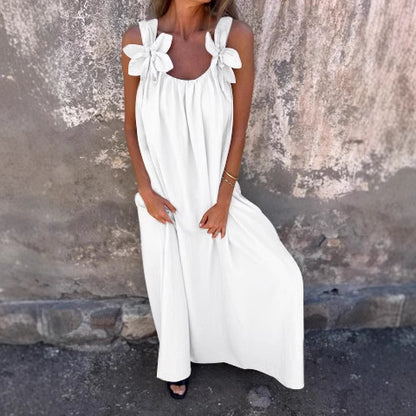 Summer Solid Color Lace Fashion Dress Women