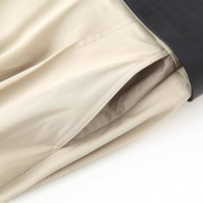 High Waist A- Line Temperament Commute Mid-length Pleated Skirt