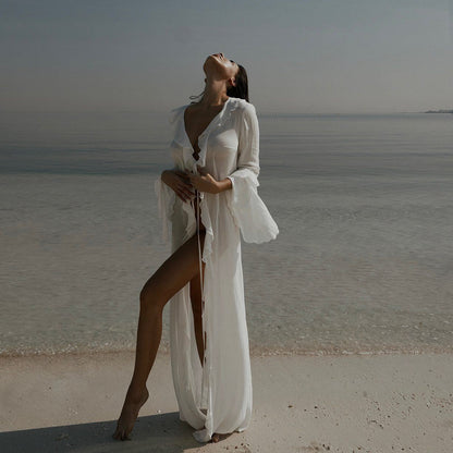 Hanfu Long Robe European And American Bikini Sun Shield
