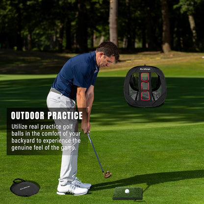 Pop-Up Golf Chipping Net - Ultimate Target Training Chip Aids for Precision & Distance, Outdoor | Indoor Practice, Golfer Gift