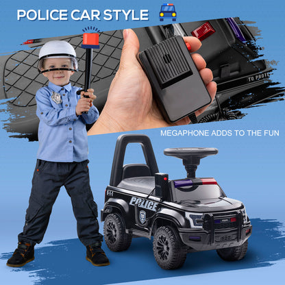 Kids Push Ride On Car With Working PA System And Horn, Police Truck Style  Foot-to-Floor Sliding Car For Boys And Girls With Under-Seat Storage.