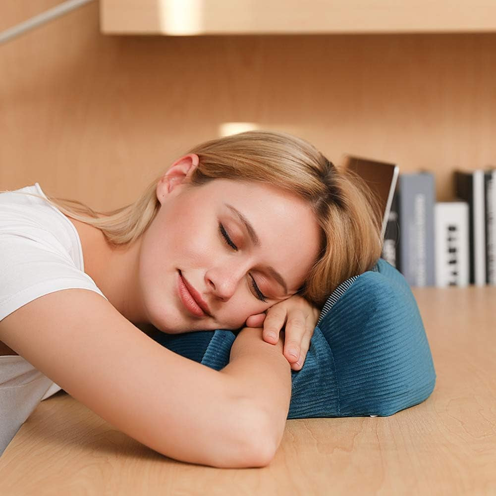 Ultimate Memory Foam Neck Pillow - 360-Degree Head Support for Travel & Home - Lightweight & Comfortable with Storage Bag - Perfect for Airplane, Car, Train, and Bus (Blue)