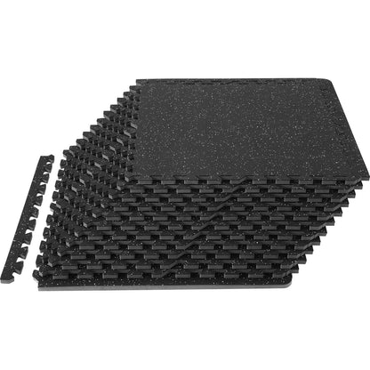 EVA Interlocking Foam Mats, 0.56 In Thickened 12 Puzzle Rubber Tiles, 24 X 24 Floor Mat Workout & Fitness, Heavy Duty For Home, Gym, Office-48 Sq Ft