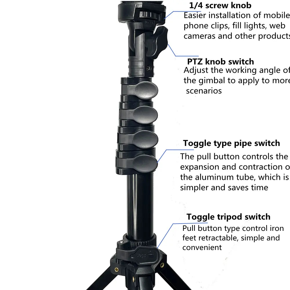 Innotech 62" Extendable Phone Tripod & Selfie Stick with Wireless Remote - Compatible with iPhone & Android Phones, Cameras