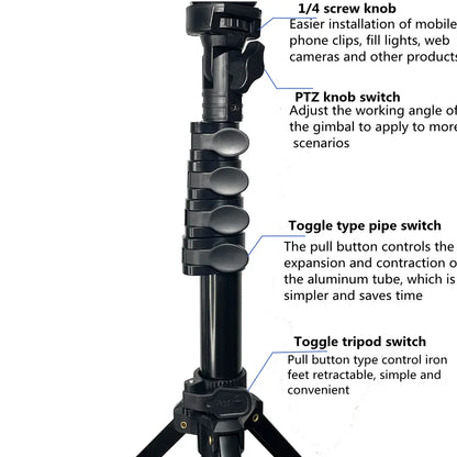 Innotech 62" Extendable Phone Tripod & Selfie Stick with Wireless Remote - Compatible with iPhone & Android Phones, Cameras