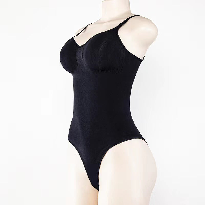 Shapewear with integrated hip support to sculpt curves and smooth the waist.