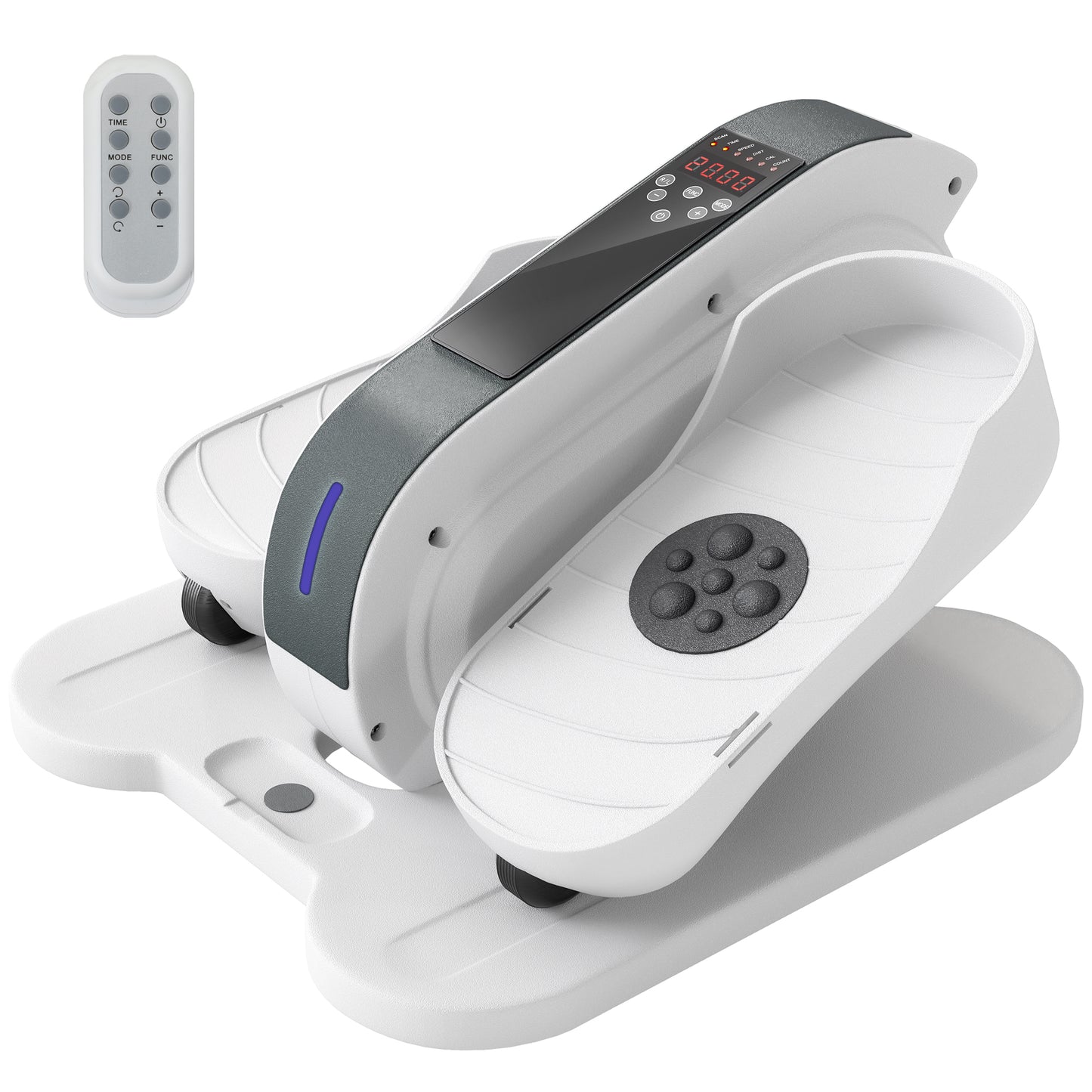 Under Desk Elliptical Machine, Ellipse Leg Exerciser for Adults and Seniors with LCD Monitor, Remote Control, and 10 Speeds