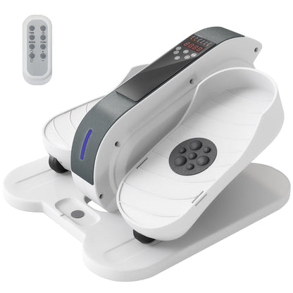 Under Desk Elliptical Machine, Ellipse Leg Exerciser for Adults and Seniors with LCD Monitor, Remote Control, and 10 Speeds