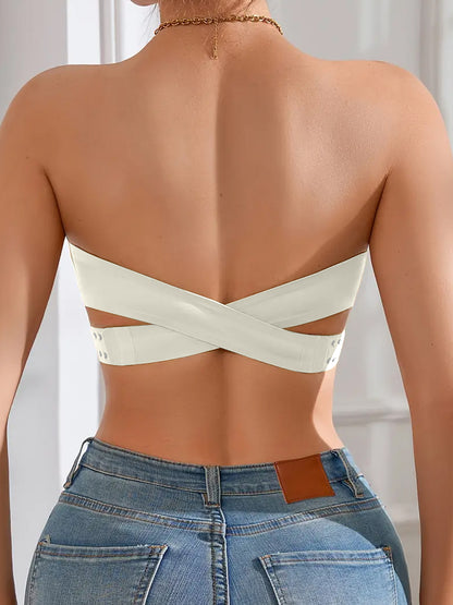 3PCS Strapless Bras For Women - Non-Slip Wireless Seamless Bras Push Up & Side Fat Control For Everyday.