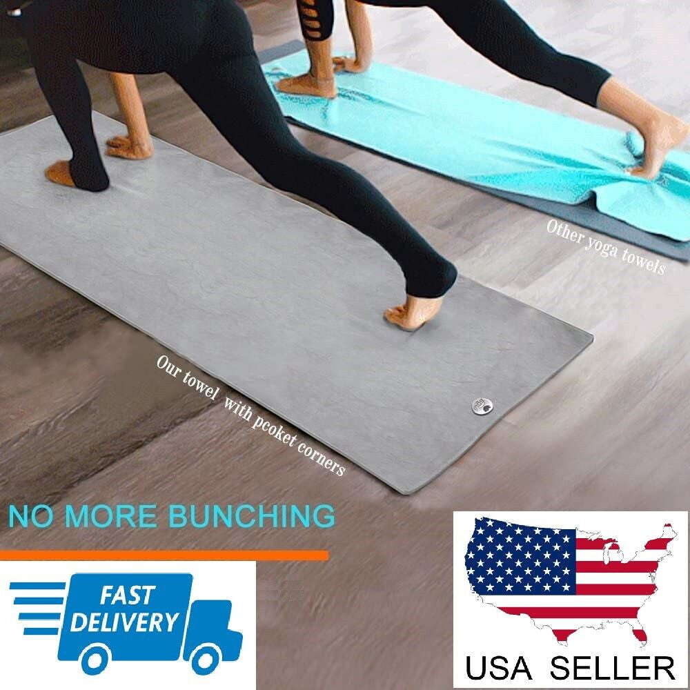 Non-Slip Yoga Mat Towel – Super Soft, Sweat-Absorbent, Quick-Dry & Eco-Friendly Hot Yoga Towel