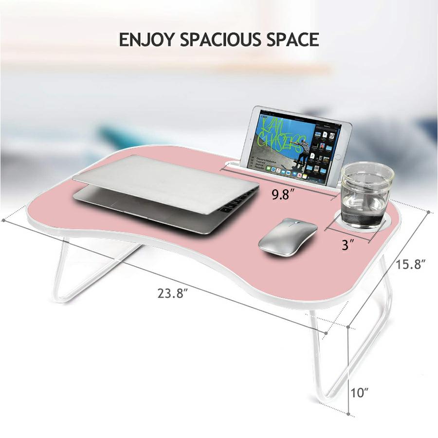 Adjustable laptop stand for bed—comfortable, stable support for work or streaming.