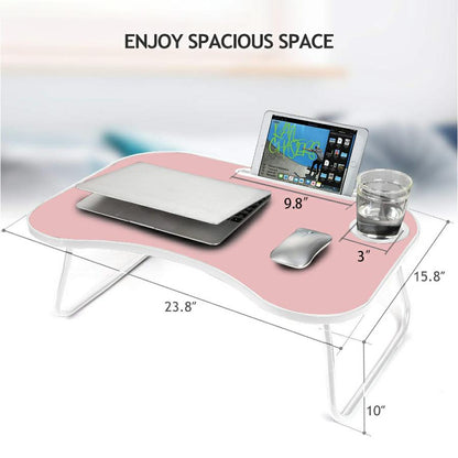 Adjustable laptop stand for bed—comfortable, stable support for work or streaming.