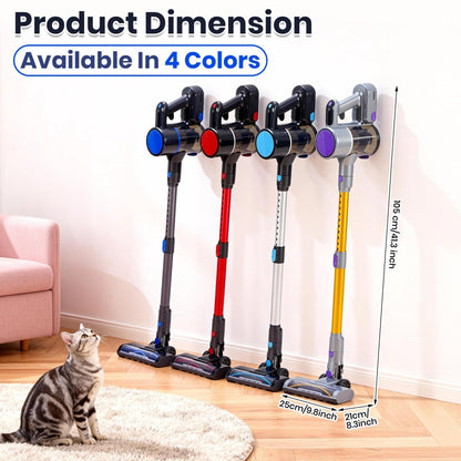 Cordless Vacuum Cleaner, Lightweight Stick Vacuum Household Anti-tangling And LED Light, Powerful Rechargeable Wireless Vacuum Cleaner