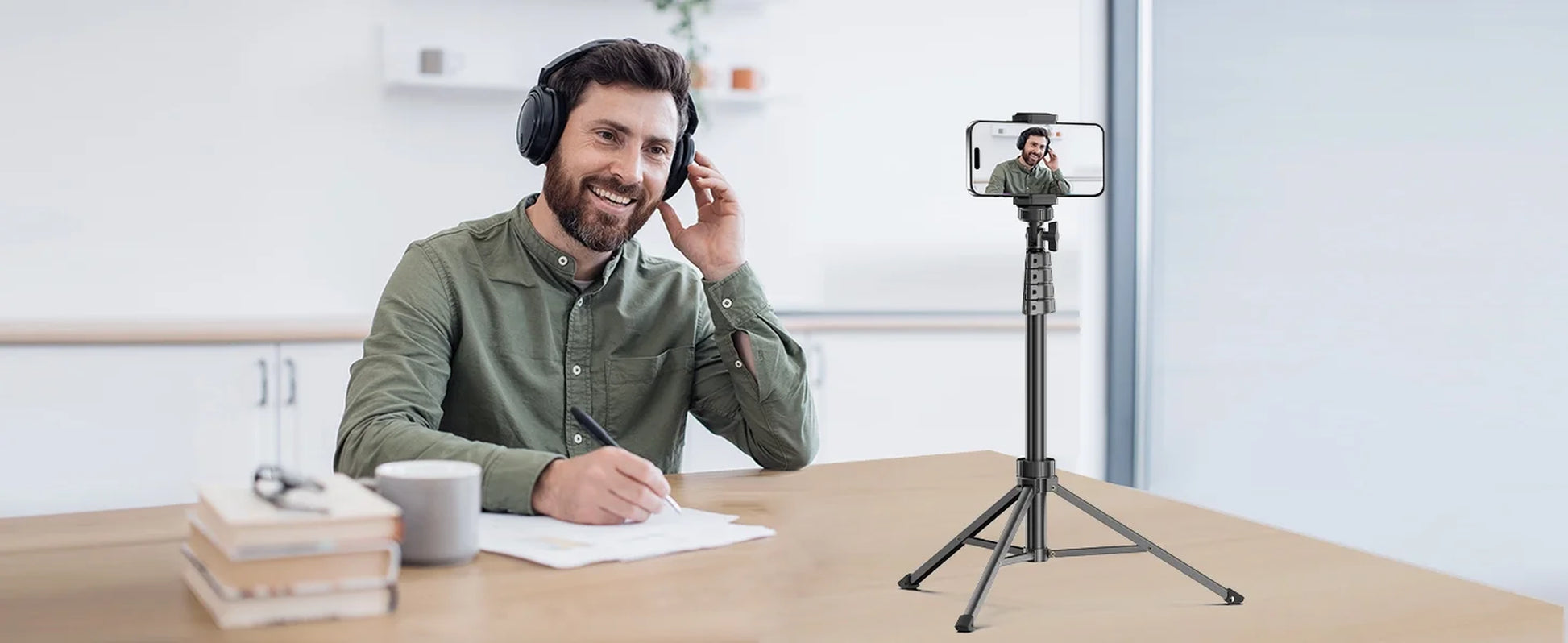 Innotech 62" Extendable Phone Tripod & Selfie Stick with Wireless Remote - Compatible with iPhone & Android Phones, Cameras