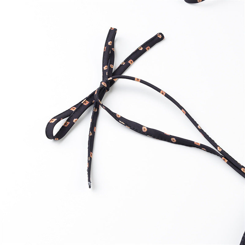 Slim-fit Black Midriff Outfit Backless Suspender Dress