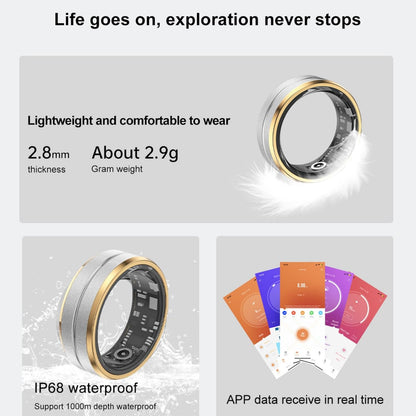 Smart Fitness Tracker for Men and Women, Heart Rate & Blood Oxygen Monitor & Sleep Monitoring, Remote Selfie Control, Waterproof Wearable Smart Ring (8)