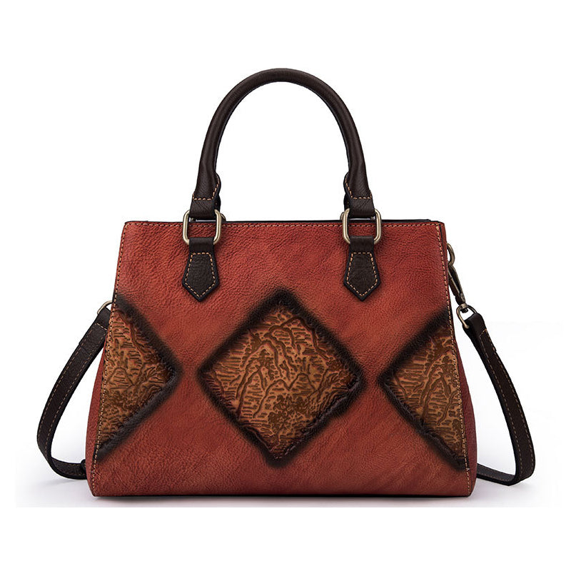 Top Layer Cowhide Retro Retro Handbag European And American Fashion Casual Handbag with premium genuine leather for durability and timeless appeal.