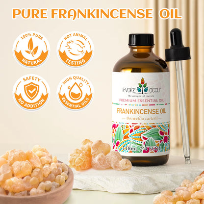 Premium Frankincense Essential Oil (118ML/4 Fl. Oz) for Diffusers, Massage, Skin and Hair Care, Candle and Soap Making
