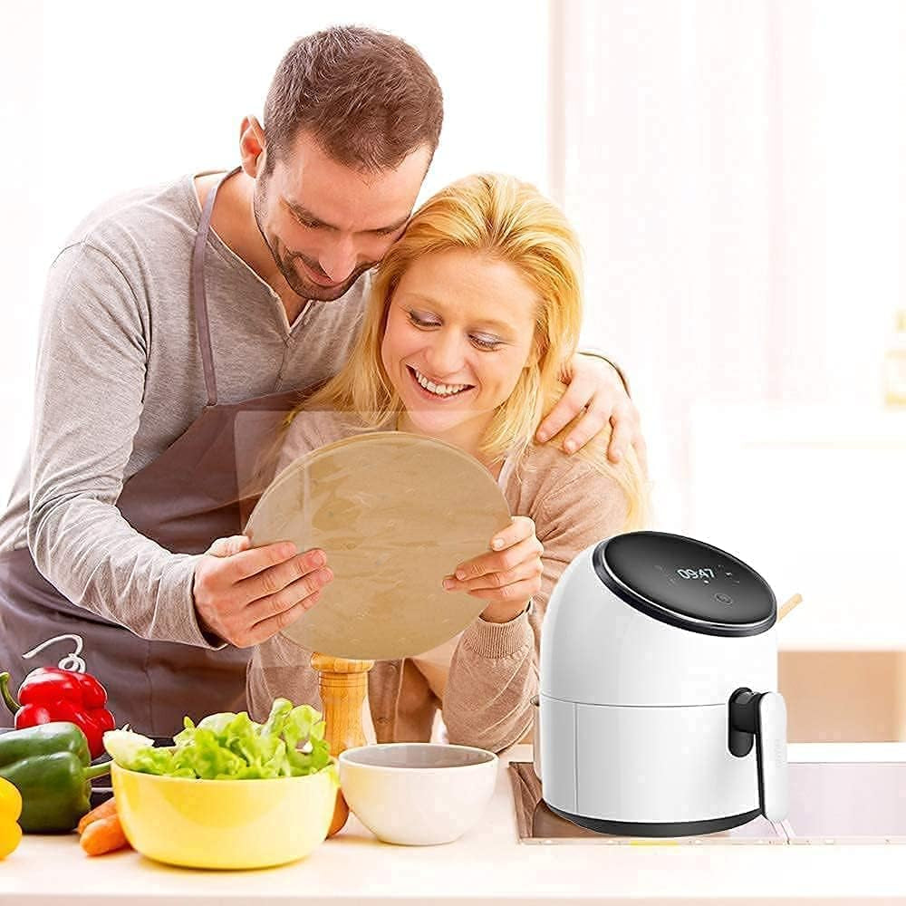 Ultimate 7-Inch Air Fryer Liners - 100 Pcs Perforated Parchment Paper for Philips, Cozyna, Secura, Nuwave Brio & More - Perfect for 3.4-3.7Qt Air Fryers!