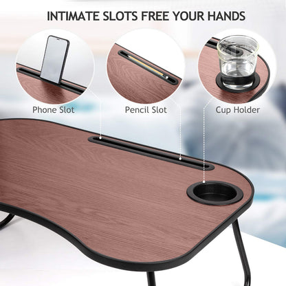 Adjustable laptop stand for bed—comfortable, stable support for work or streaming.
