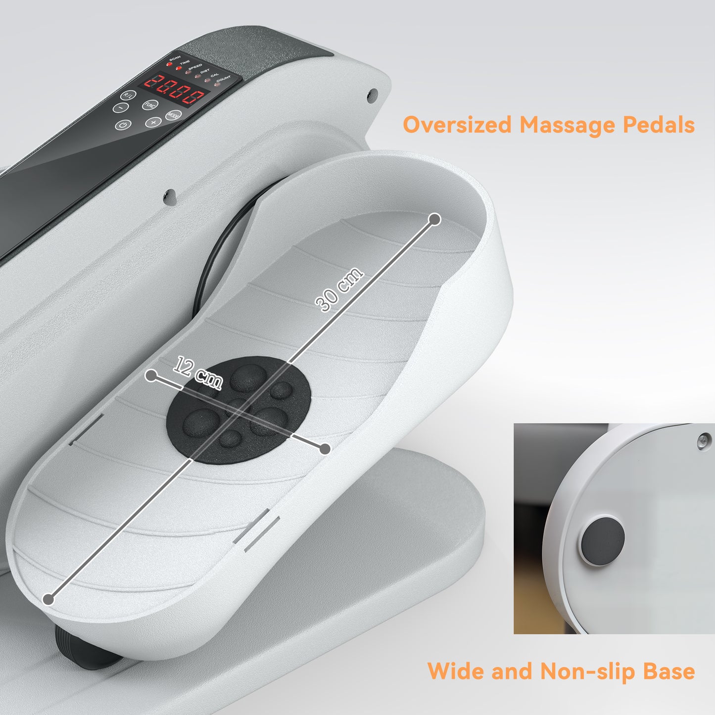 Under Desk Elliptical Machine, Ellipse Leg Exerciser for Adults and Seniors with LCD Monitor, Remote Control, and 10 Speeds