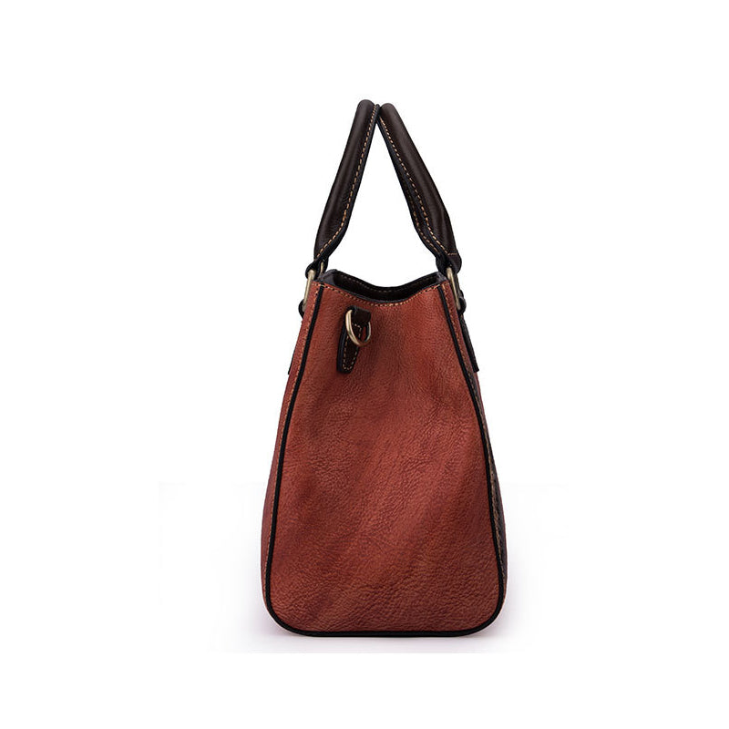 Top Layer Cowhide Retro Retro Handbag European And American Fashion Casual Handbag with premium genuine leather for durability and timeless appeal.