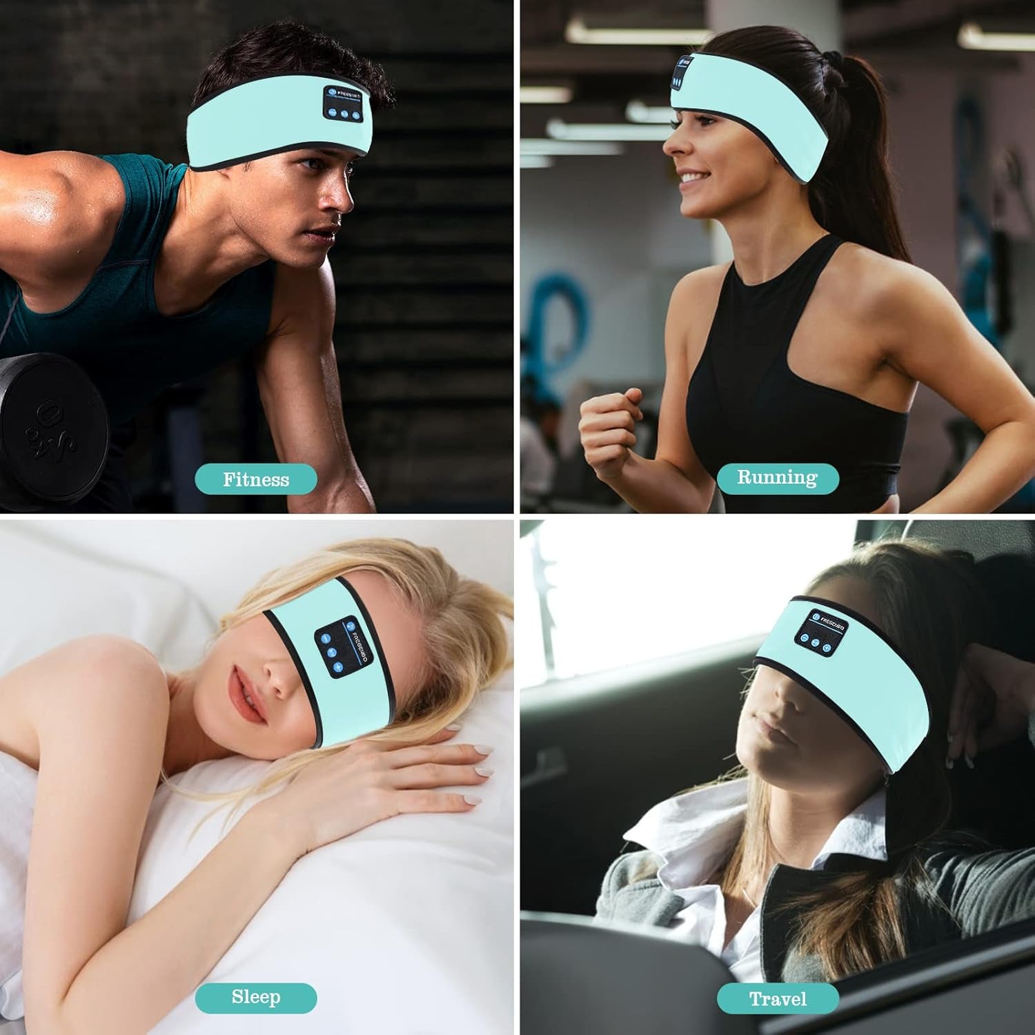 Sleep Headphones Headband – Wireless Bluetooth Music Headband with Ultra-Thin HD Speakers, Super Comfortable for Side Sleepers, Running, Yoga & Meditation