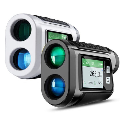 Touch Screen Golf Laser Rangefinder with Voice Broadcast, Height & Angle Measurement — Fast Charging HD Telescope for Accurate Distance