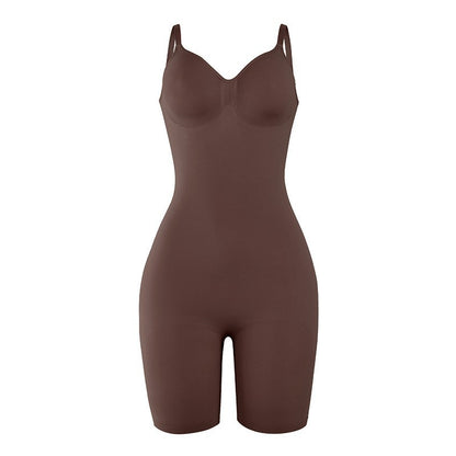 Shapewear with integrated hip support to sculpt curves and smooth the waist.