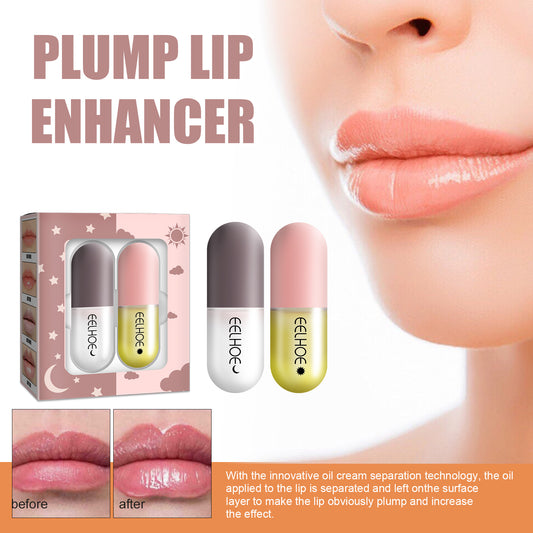 EELHOE Day And Night Lip Moisturizing Capsule, Hydrates Increases Lip Elasticity, Lip Plump Lip Liquid