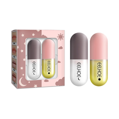 EELHOE Day And Night Lip Moisturizing Capsule, Hydrates Increases Lip Elasticity, Lip Plump Lip Liquid