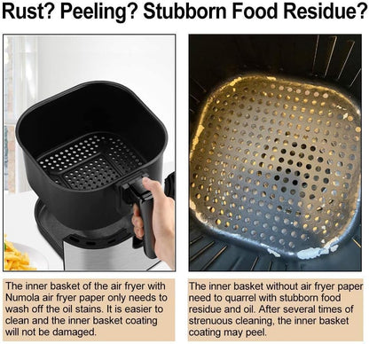 Ultimate 7-Inch Air Fryer Liners - 100 Pcs Perforated Parchment Paper for Philips, Cozyna, Secura, Nuwave Brio & More - Perfect for 3.4-3.7Qt Air Fryers!