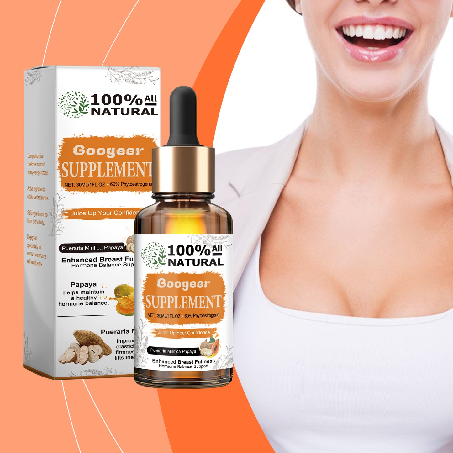 Papaya Supplement Capsules Digestive Enzymes Support Gut Health Detox