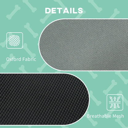 Elevated Dog Bed With Removable Canopy, Outdoor Dog Cot With UV Protection Canopy Shade, 24 Inch Pet Bed For Camping, Gray