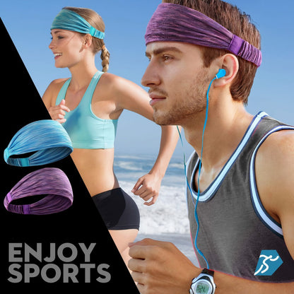 5-pack Yoga Sports fitness headbands that absorb sweat, stay secure, and keep you comfortable.