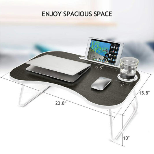 Adjustable laptop stand for bed—comfortable, stable support for work or streaming.