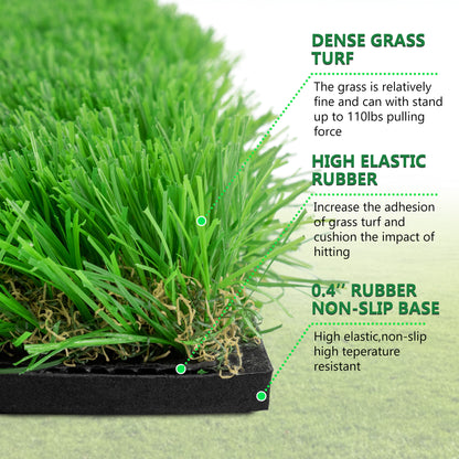 12x5 FT Golf Putting Green, Golf Training Mat With High-quality Turf, 3 Holes, 3 Flags And Cups For Indoor Outdoor