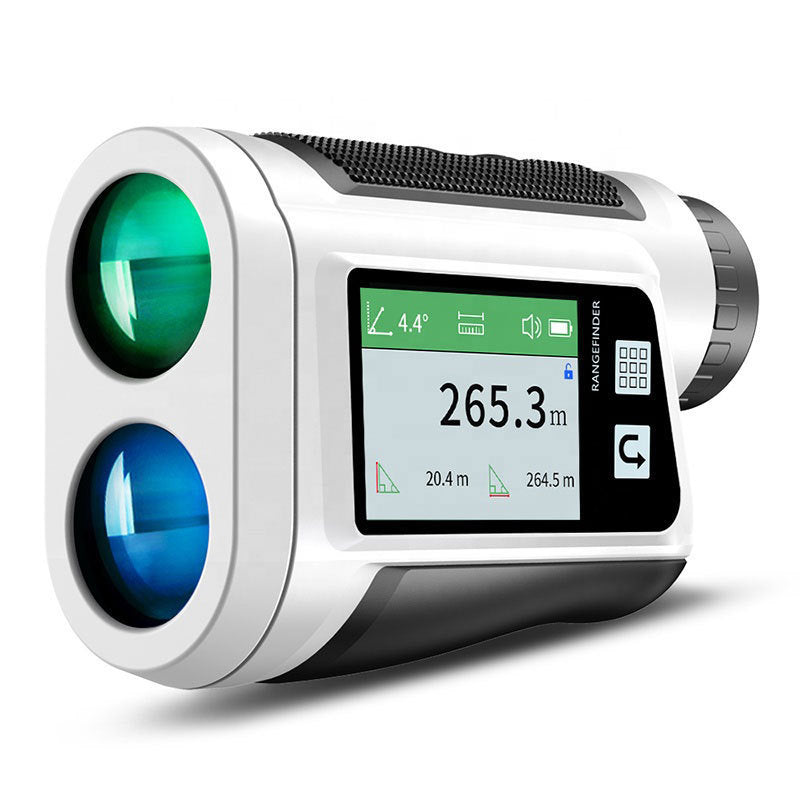 Touch Screen Golf Laser Rangefinder with Voice Broadcast, Height & Angle Measurement — Fast Charging HD Telescope for Accurate Distance