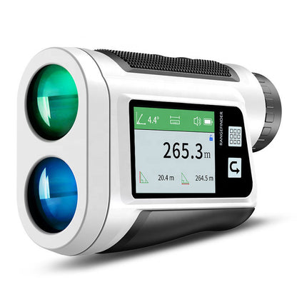 Touch Screen Golf Laser Rangefinder with Voice Broadcast, Height & Angle Measurement — Fast Charging HD Telescope for Accurate Distance