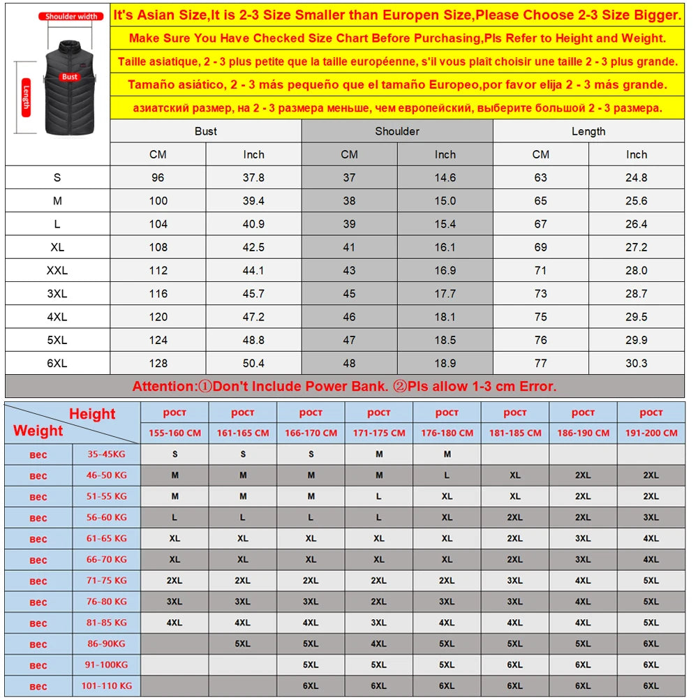 Ultimate USB Heated Vest for Men & Women - 17/13/9 Adjustable Heating Zones for Maximum Comfort