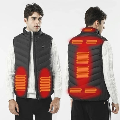 Ultimate USB Heated Vest for Men & Women - 17/13/9 Adjustable Heating Zones for Maximum Comfort