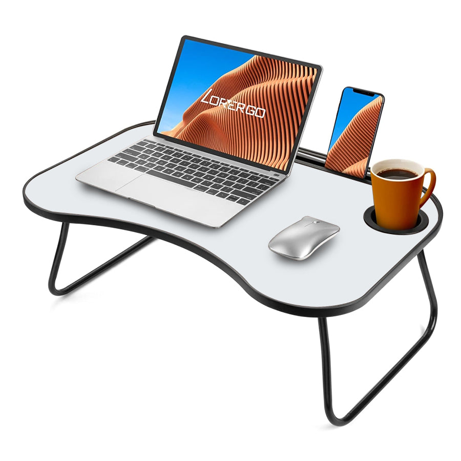 Adjustable laptop stand for bed—comfortable, stable support for work or streaming.