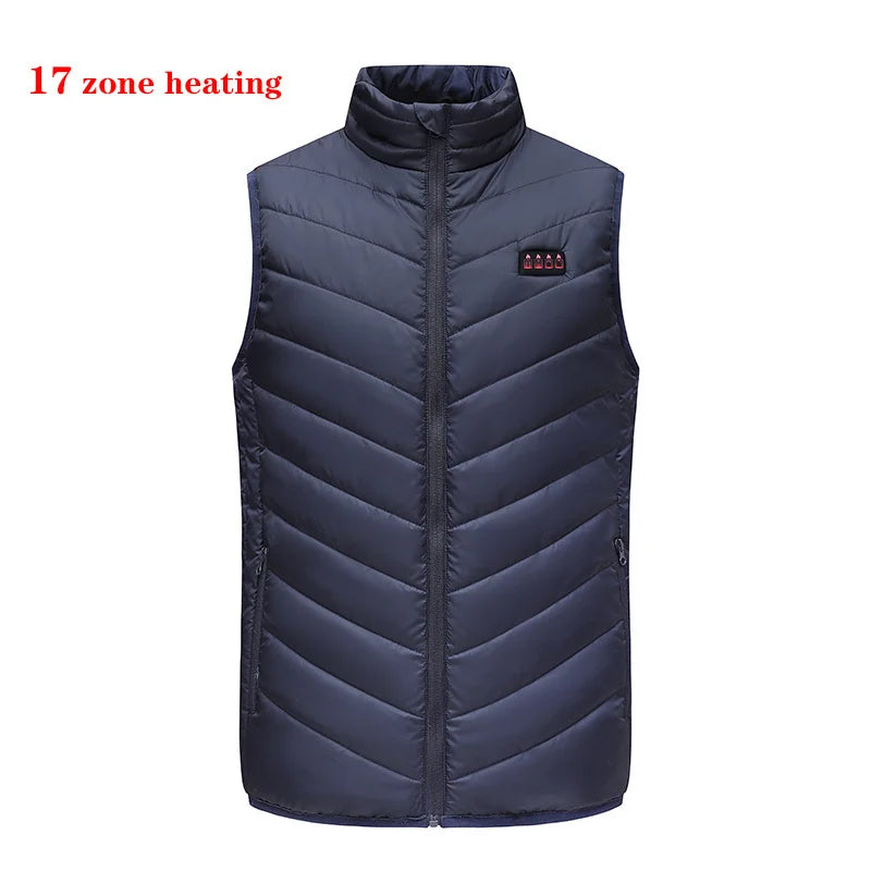 Ultimate USB Heated Vest for Men & Women - 17/13/9 Adjustable Heating Zones for Maximum Comfort