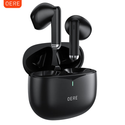 Bluetooth 5.3 TWS earbuds with 60ms low latency and IPX5 waterproof design.